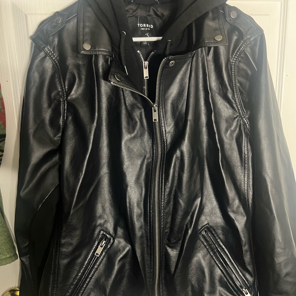 Torrid Black Faux Leather Jacket
